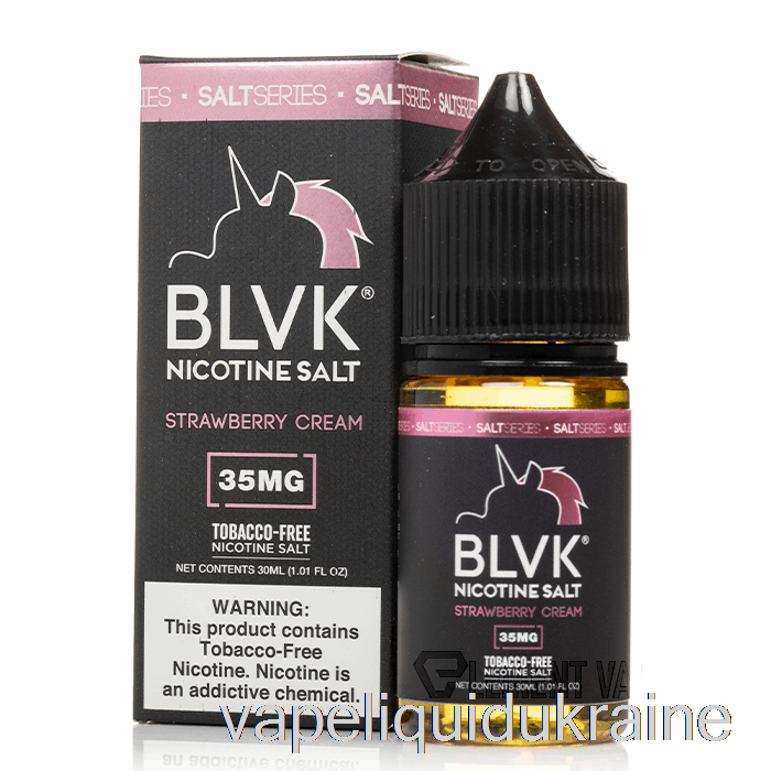 Vape Ukraine Strawberry Cream Nicotine SALT - BLVK - 30mL 50mg